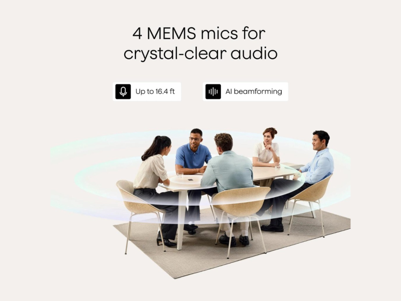 Plaud Note Pro picking up voices around a meeting table