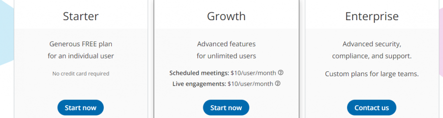 OnceHub Pricing Screenshot