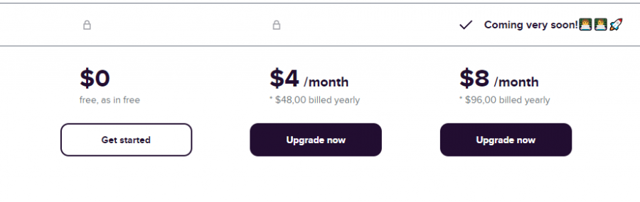 FlowCV Pricing Screenshot
