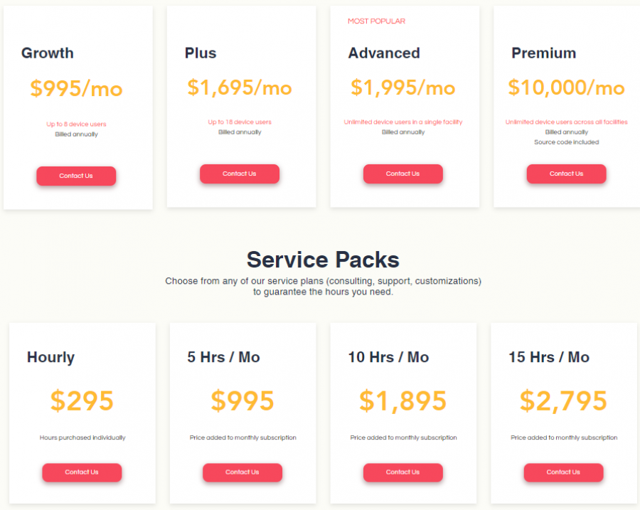 Foxfire Pricing Screenshot