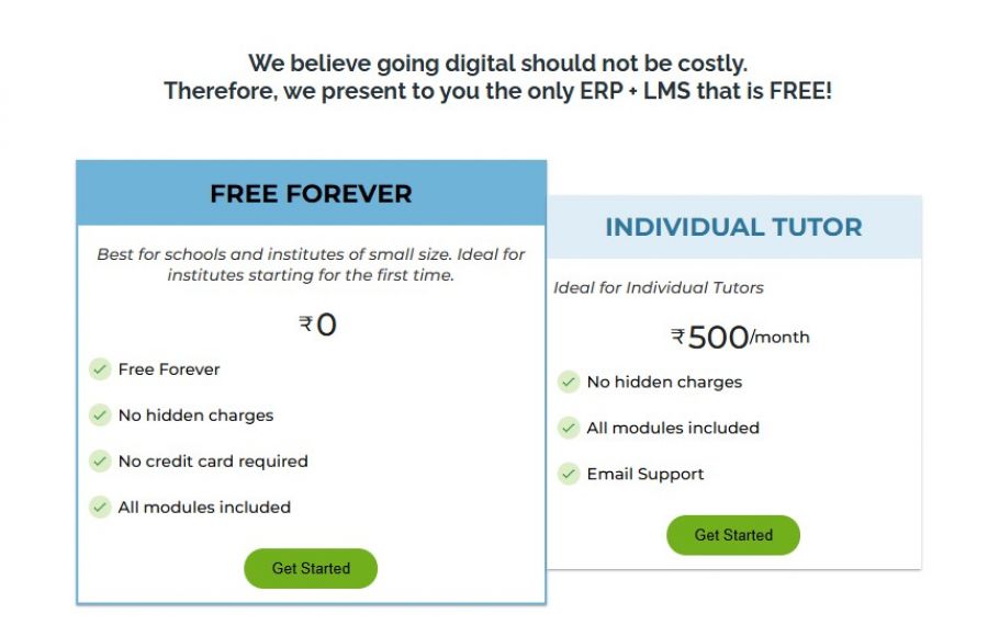 EduCloud Pricing Screenshot