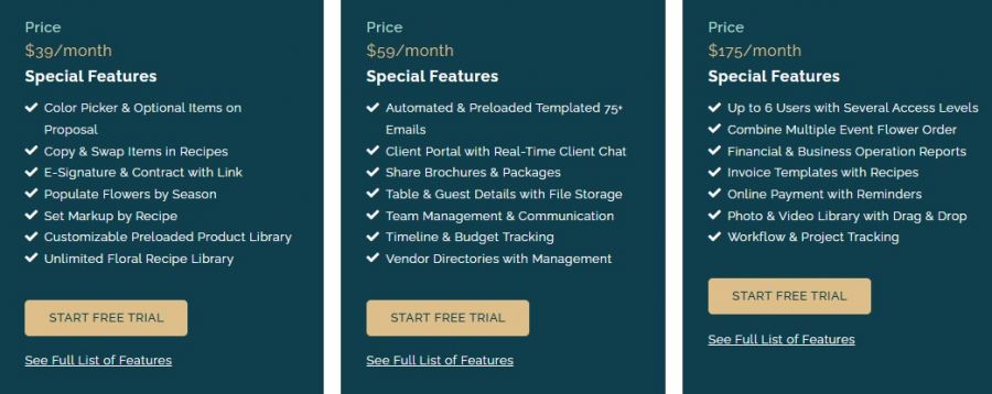 True Client Pro Pricing Screenshot