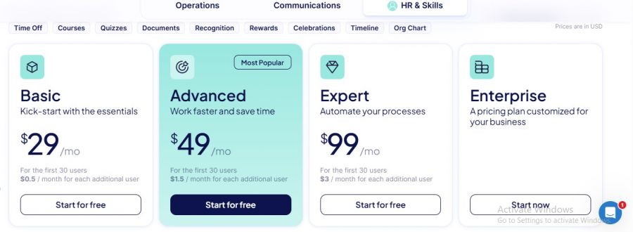 Connecteam Pricing Screenshot