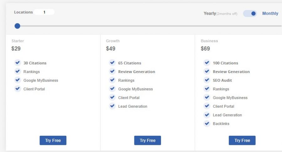 TribeLocal Pricing Screenshot