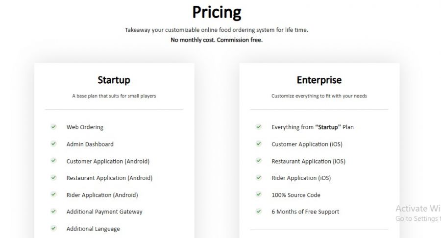 ShopUrFood Pricing Screenshot