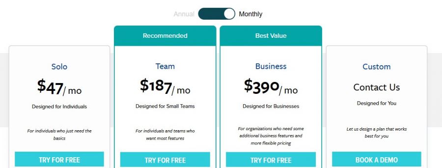 Pruvan Pricing Screenshot