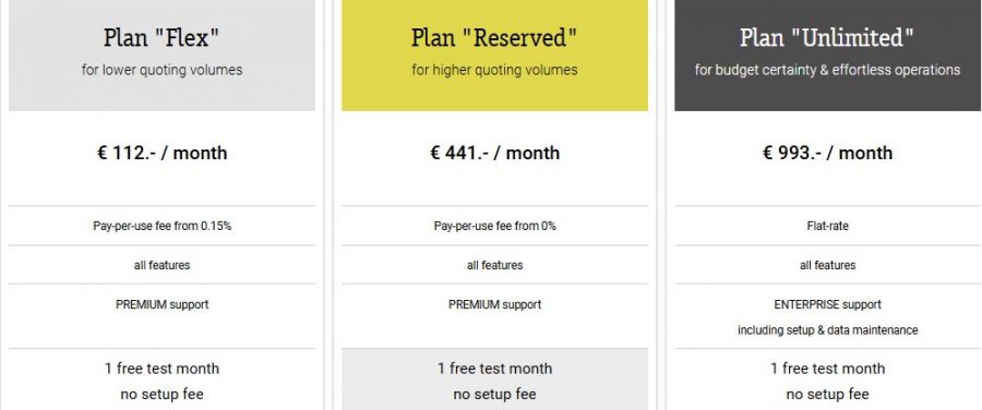 Eventmachine Pricing Screenshot
