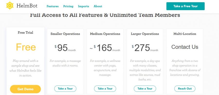 HelmBot Pricing Screenshot