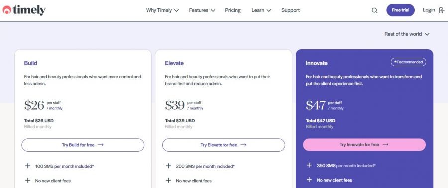 Timely App Pricing Screenshot