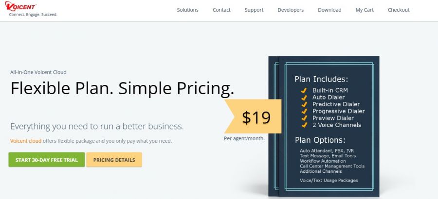 Voicent Pricing Screenshot