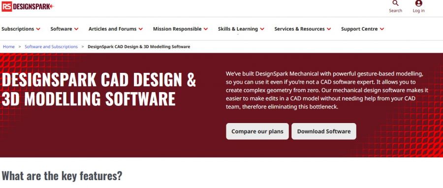 DesignSpark Mechanical Pricing Screenshot