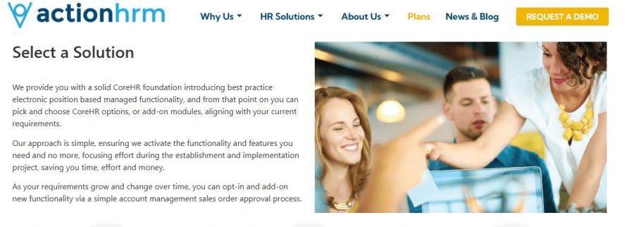 ActionHRM Pricing Screenshot