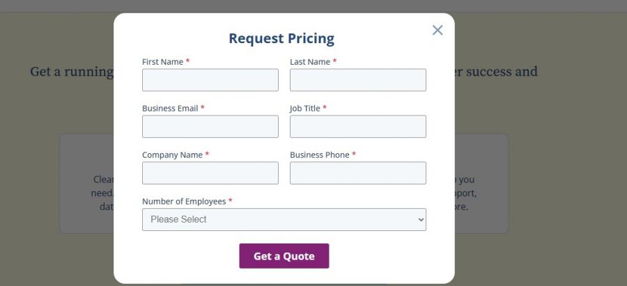 ClearCompany Pricing Screenshot