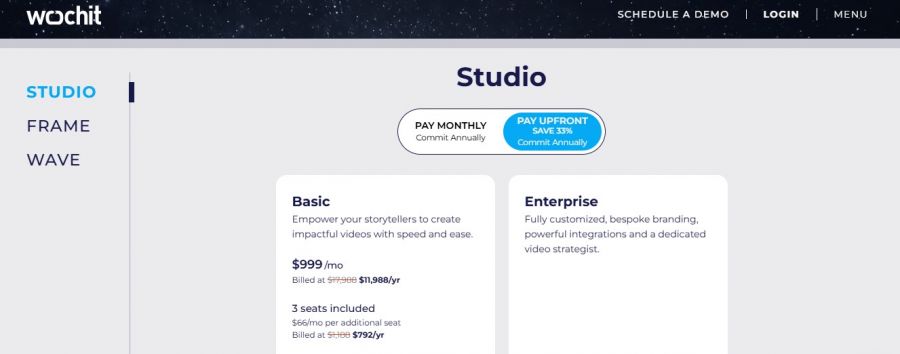 Wochit Pricing Screenshot