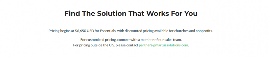 MartusTools Pricing Screenshot