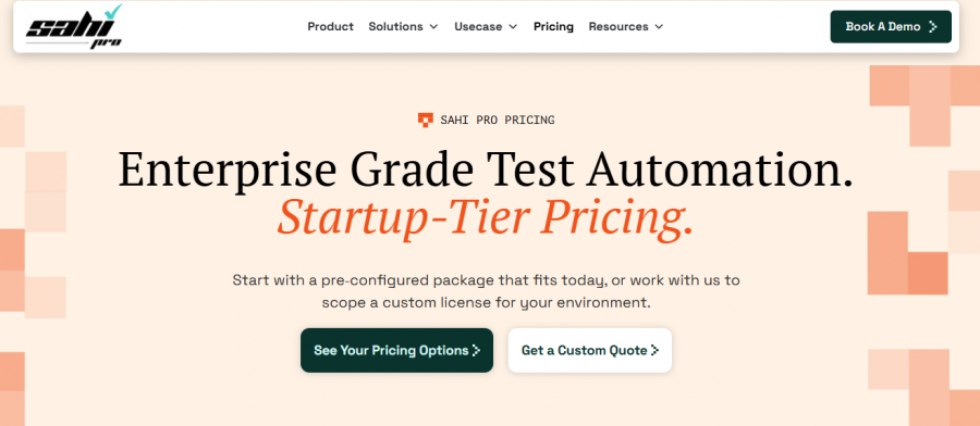 Sahi Pro Pricing Screenshot